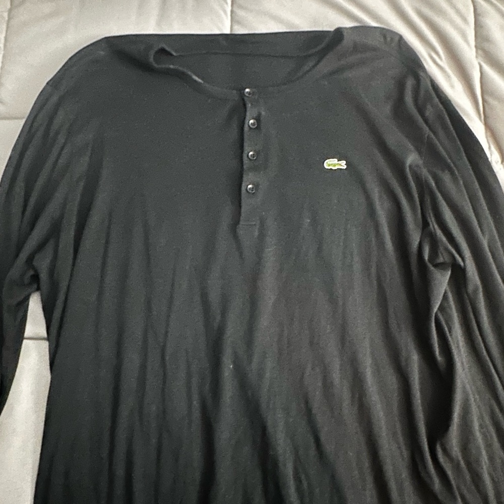 Lacoste long sleeve Henley size 7